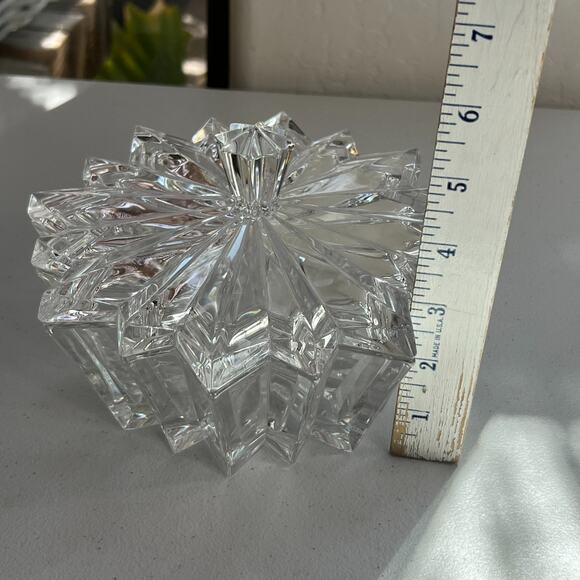 Crystal Box Star With Heavy Lead Shaped Clear Cut Trinket/Jewelry - Picture 12 of 14